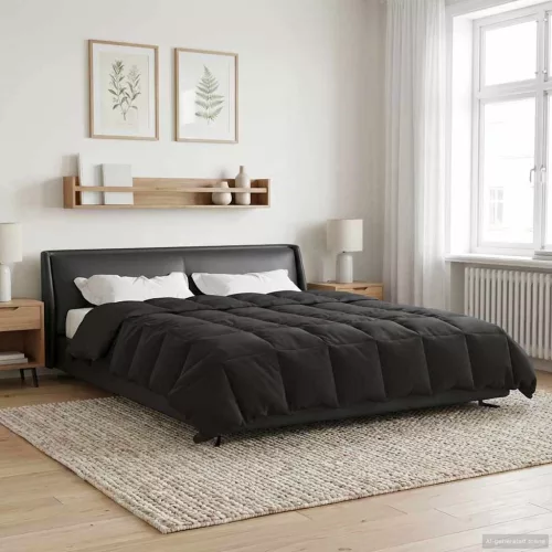  Teljes éves takaró Sövényes Antracit 200 x 200 cm Mikroszál