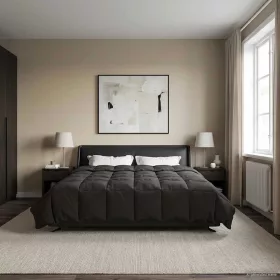   Teljes éves takaró Sövényes Antracit 220 x 260 cm Mikroszál