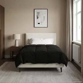    Teljes éves takaró Sövényes Fekete 140 x 200 cm Mikroszál