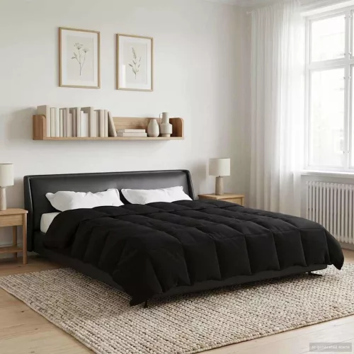  Teljes éves takaró Sövényes Fekete 240 x 260 cm Mikroszál