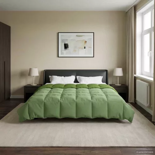  Teljes éves takaró Sövényes Zöld 200 x 200 cm Mikroszál