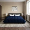  Teljes éves takaró Sövényes Sötét kék 200 x 240 cm Mikroszál