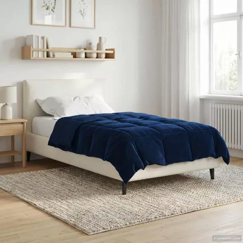  Teljes éves takaró Sövényes Sötét kék 155 x 220 cm Mikroszál