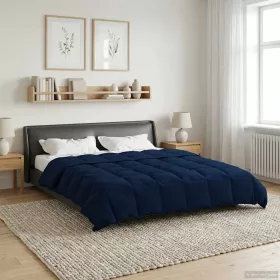    Teljes éves takaró Sövényes Sötét kék 220 x 240 cm Mikroszál