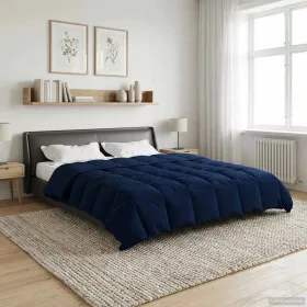    Teljes éves takaró Sövényes Sötét kék 220 x 260 cm Mikroszál