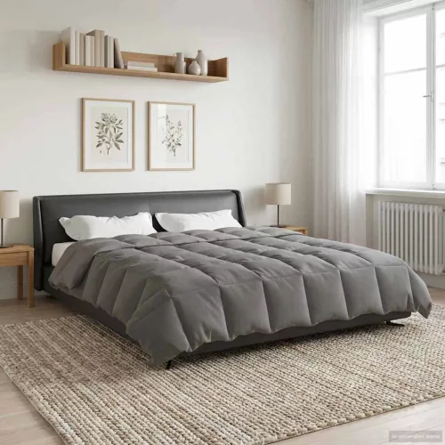  Téli takaró Sövényes Világosszürke 220 x 260 cm Mikroszál