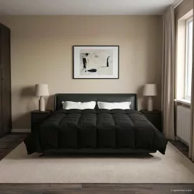  Téli takaró Sövényes Fekete 200 x 240 cm Mikroszál