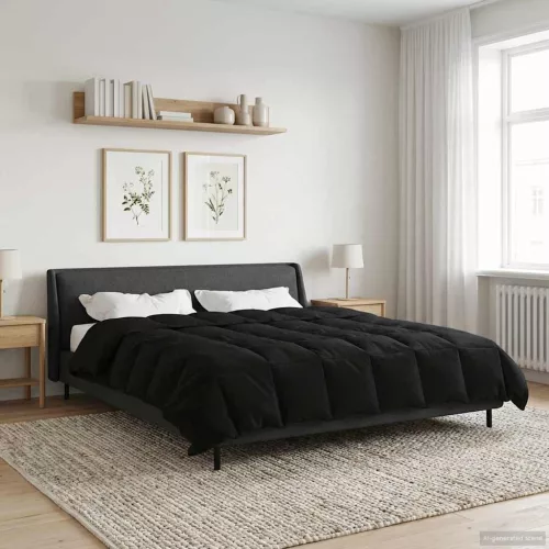  Téli takaró Sövényes Fekete 200 x 240 cm Mikroszál
