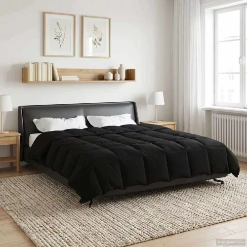  Téli takaró Sövényes Fekete 200 x 220 cm Mikroszál