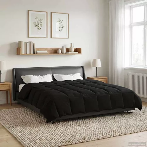  Téli takaró Sövényes Fekete 220 x 240 cm Mikroszál