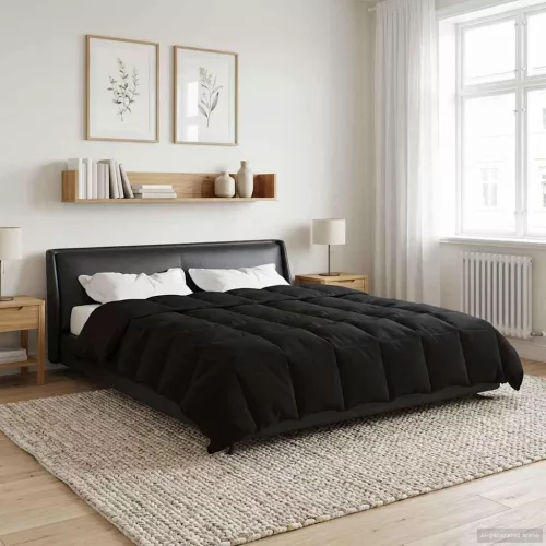  Téli takaró Sövényes Fekete 240 x 260 cm Mikroszál