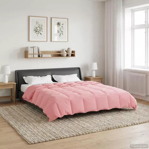  Téli takaró Sövényes Rózsaszín 240 x 260 cm Mikroszál