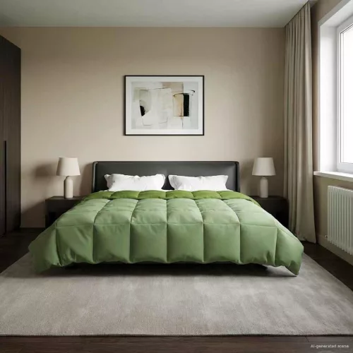  Téli takaró Sövényes Zöld 220 x 260 cm Mikroszál