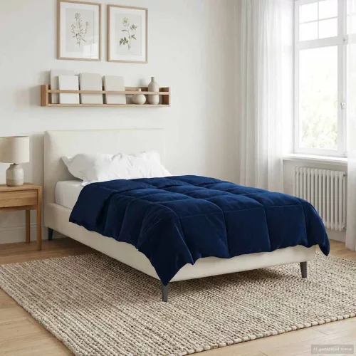  Téli takaró Sövényes Sötét kék 140 x 200 cm Mikroszál