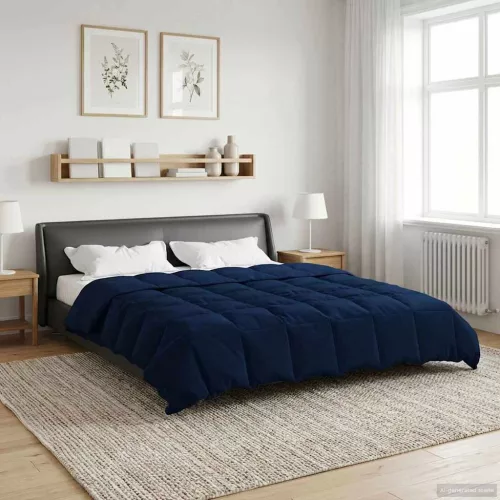  Téli takaró Sövényes Sötét kék 200 x 240 cm Mikroszál