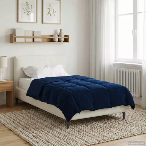  Téli takaró Sövényes Sötét kék 140 x 220 cm Mikroszál