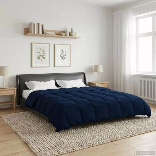  Téli takaró Sövényes Sötét kék 220 x 240 cm Mikroszál