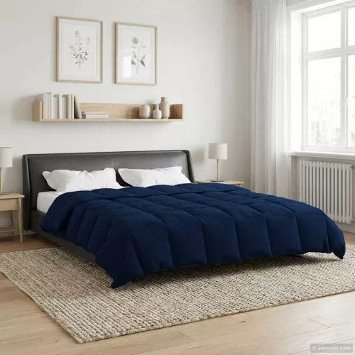  Téli takaró Sövényes Sötét kék 240 x 260 cm Mikroszál