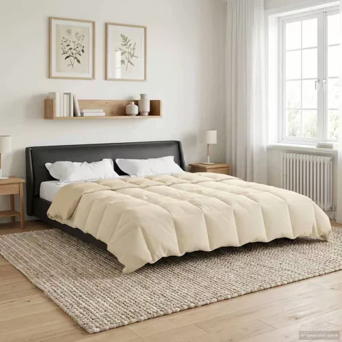  Téli takaró Sövényes Krém 200 x 200 cm Mikroszál