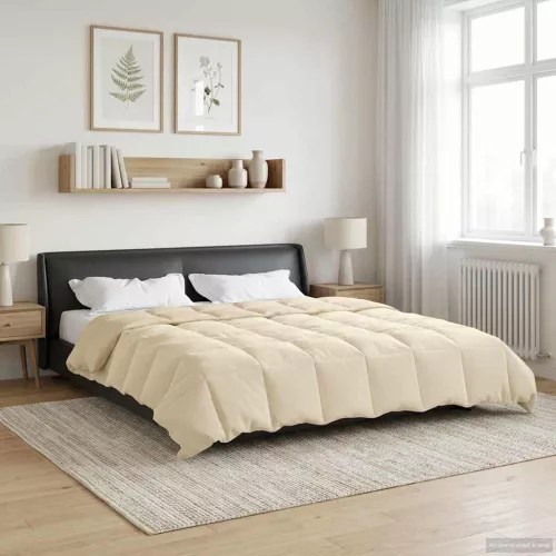  Téli takaró Sövényes Krém 240 x 260 cm Mikroszál