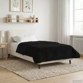    Nyári Takarmány Fekete 155 x 200 cm Mikroszálas és Teddy plüss