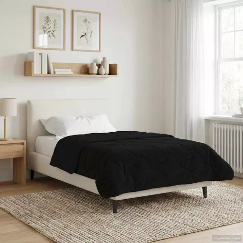  Nyári Takarmány Fekete 140 x 220 cm Mikroszálas és Teddy plüss