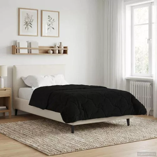  Nyári Takarmány Fekete 155 x 220 cm Mikroszálas és Teddy plüss