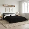  Nyári Takarmány Fekete 220 x 240 cm Mikroszálas és Teddy plüss