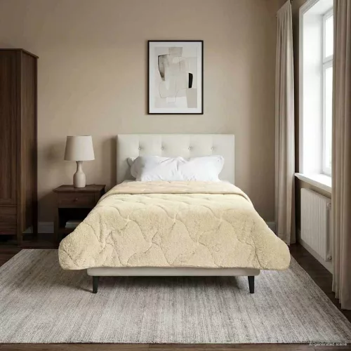  Nyári Takarmány Krém 135 x 200 cm Mikroszálas és Teddy plüss