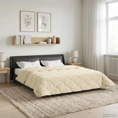  Nyári Takarmány Krém 200 x 200 cm Mikroszálas és Teddy plüss
