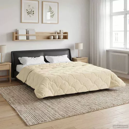 Nyári Takarmány Krém 200 x 240 cm Mikroszálas és Teddy plüss