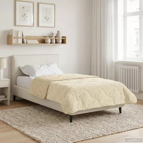  Nyári Takarmány Krém 135 x 220 cm Mikroszálas és Teddy plüss