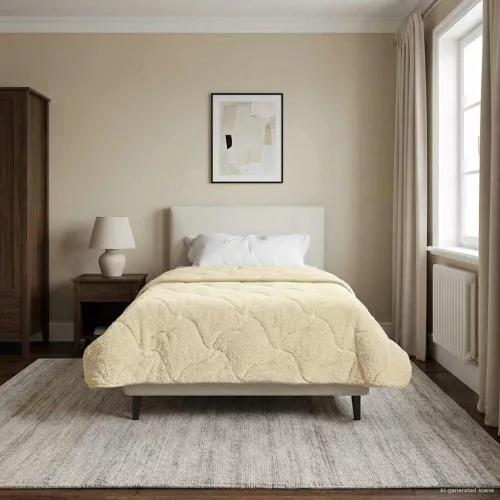  Nyári Takarmány Krém 135 x 220 cm Mikroszálas és Teddy plüss