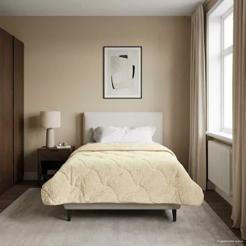  Nyári Takarmány Krém 155 x 220 cm Mikroszálas és Teddy plüss