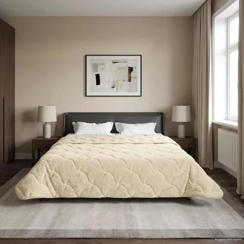  Nyári Takarmány Krém 200 x 220 cm Mikroszálas és Teddy plüss