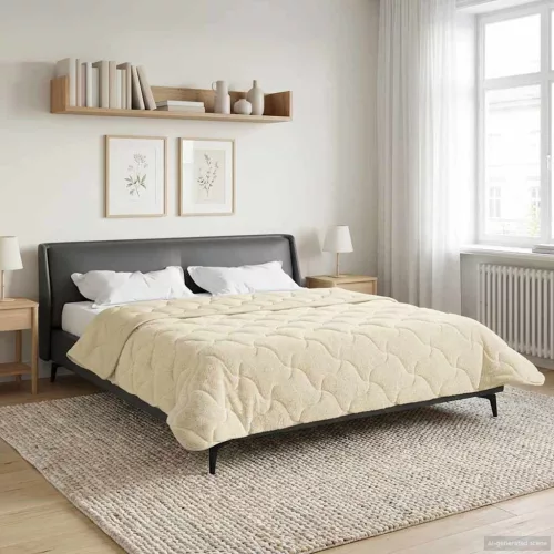  Nyári Takarmány Krém 220 x 260 cm Mikroszálas és Teddy plüss