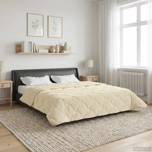  Nyári Takarmány Krém 240 x 260 cm Mikroszálas és Teddy plüss