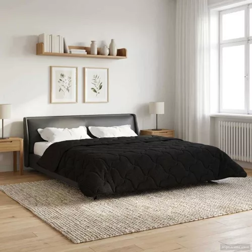  Teljes éves takaró Sövényes Fekete 200 x 200 cm
