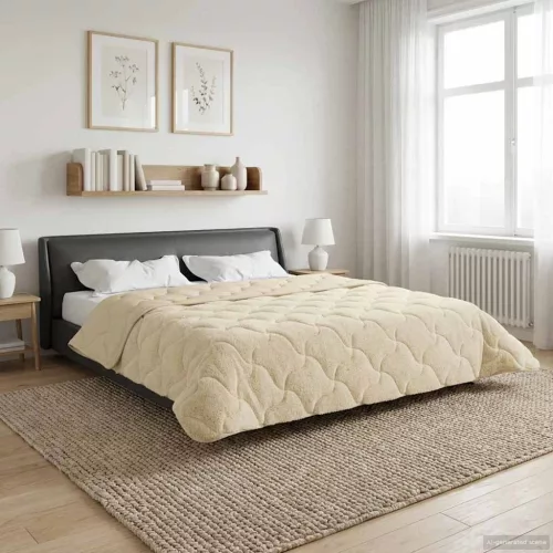  Teljes éves takaró Sövényes Krém 200 x 200 cm