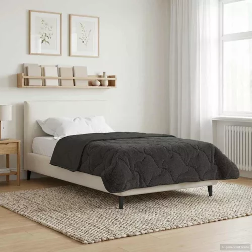  Téli takaró Antracit 140 x 220 cm Mikroszálas és Teddy plüss