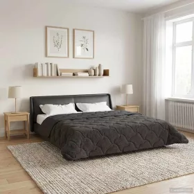    Téli takaró Antracit 200 x 240 cm Mikroszálas és Teddy plüss
