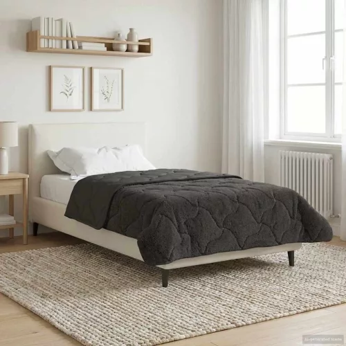  Téli takaró Antracit 155 x 220 cm Mikroszálas és Teddy plüss