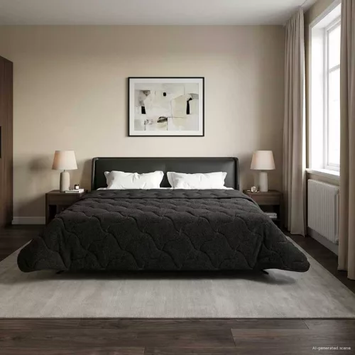  Téli takaró Antracit 200 x 220 cm Mikroszálas és Teddy plüss