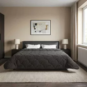    Téli takaró Antracit 240 x 260 cm Mikroszálas és Teddy plüss