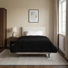    Téli takaró Fekete 140 x 220 cm Mikroszálas és Teddy plüss