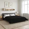  Téli takaró Fekete 220 x 260 cm Mikroszálas és Teddy plüss