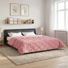    Téli takaró Rózsaszín 200 x 200 cm Mikroszálas és Teddy plüss