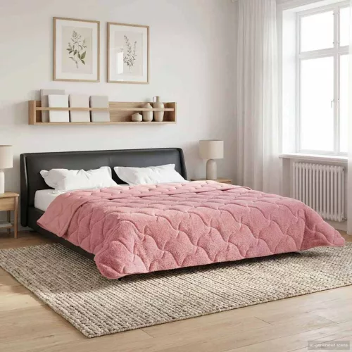 Téli takaró Rózsaszín 200 x 200 cm Mikroszálas és Teddy plüss