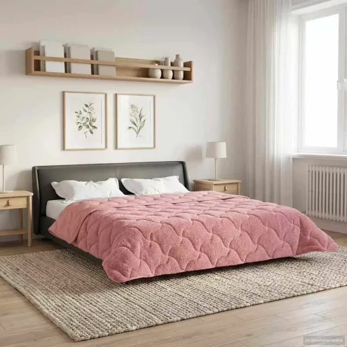  Téli takaró Rózsaszín 200 x 240 cm Mikroszálas és Teddy plüss