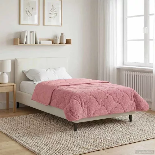  Téli takaró Rózsaszín 155 x 220 cm Mikroszálas és Teddy plüss